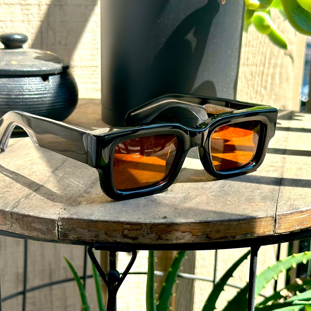 Luxury Polarized Fashion Sunglasses (Black Frame, Sunset Lense)